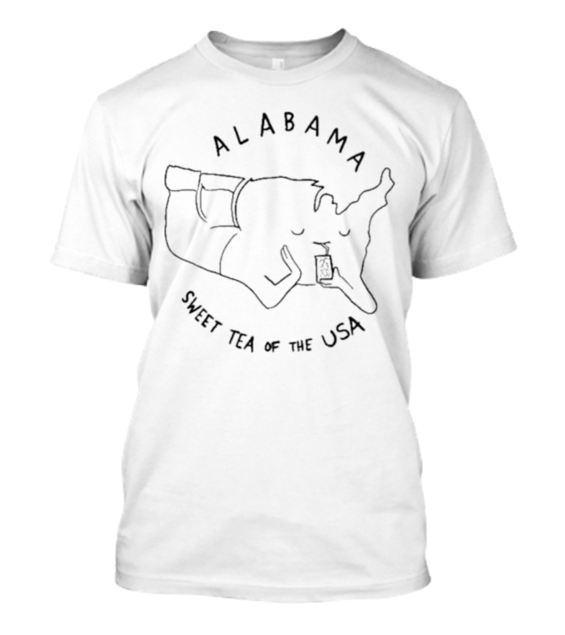 Alabama Sweet Tea Of The USA Map T-Shirt