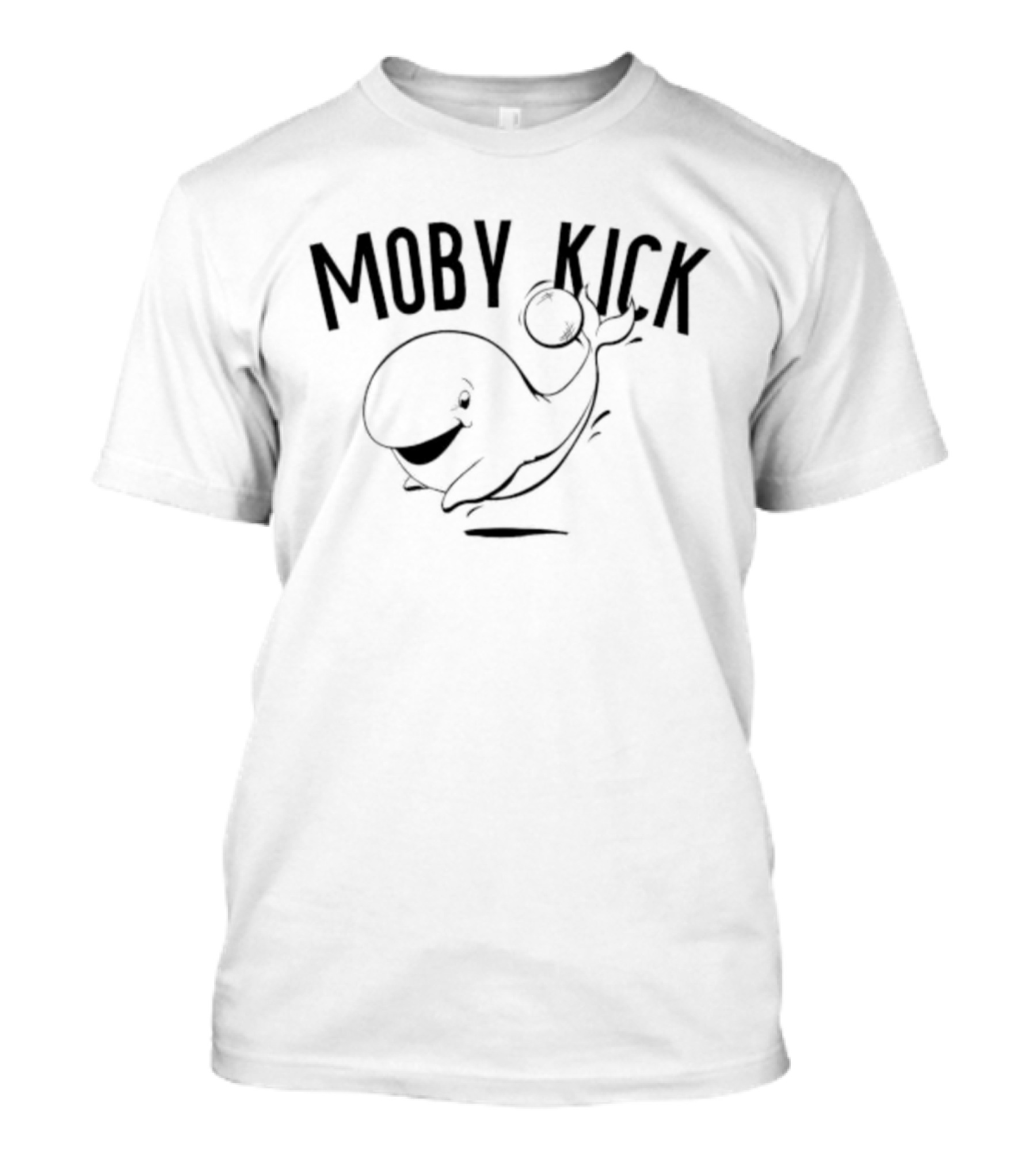 Moby Kick Whale Playing Kickball T-Shirt
