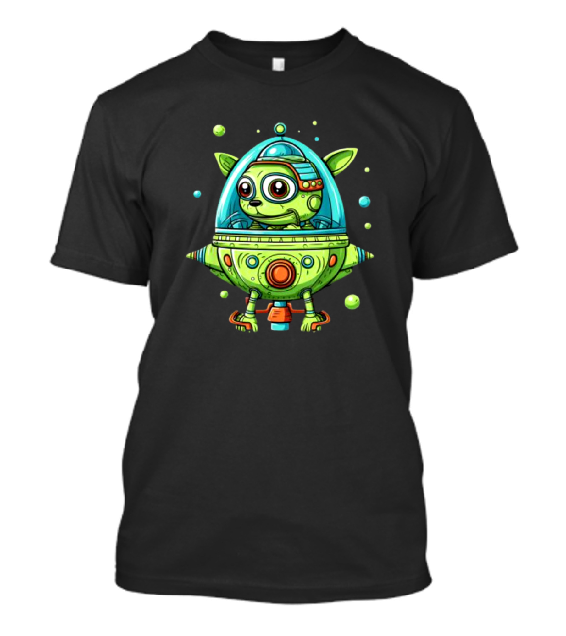 Whiz Flying The Dog Bowl UFO Spaceship Adventure T-Shirt