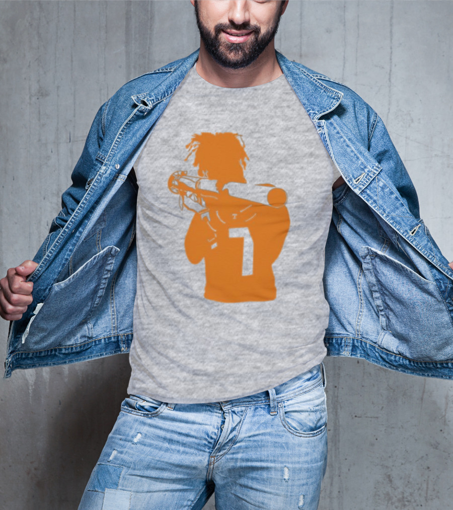 Bigorangeheupel Bazooka Joe 7 Football Player T-Shirt