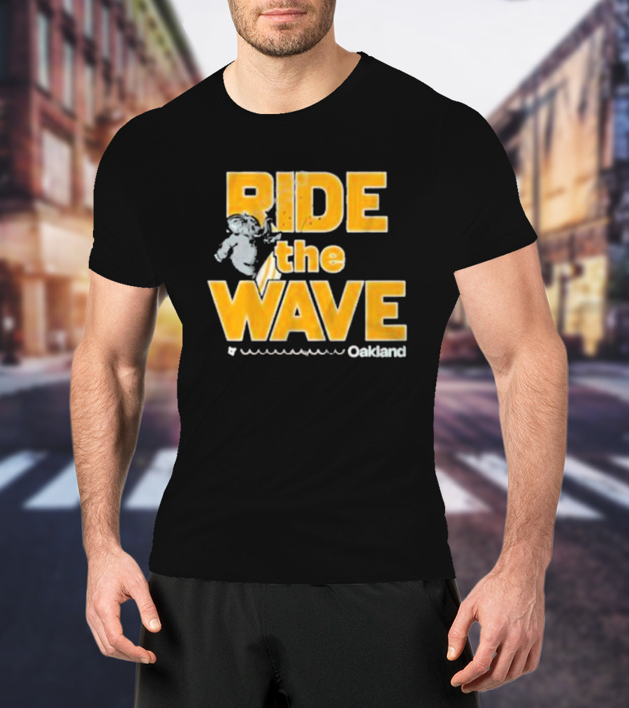 Ride The Wave Oakland Surf Elephant T-Shirt