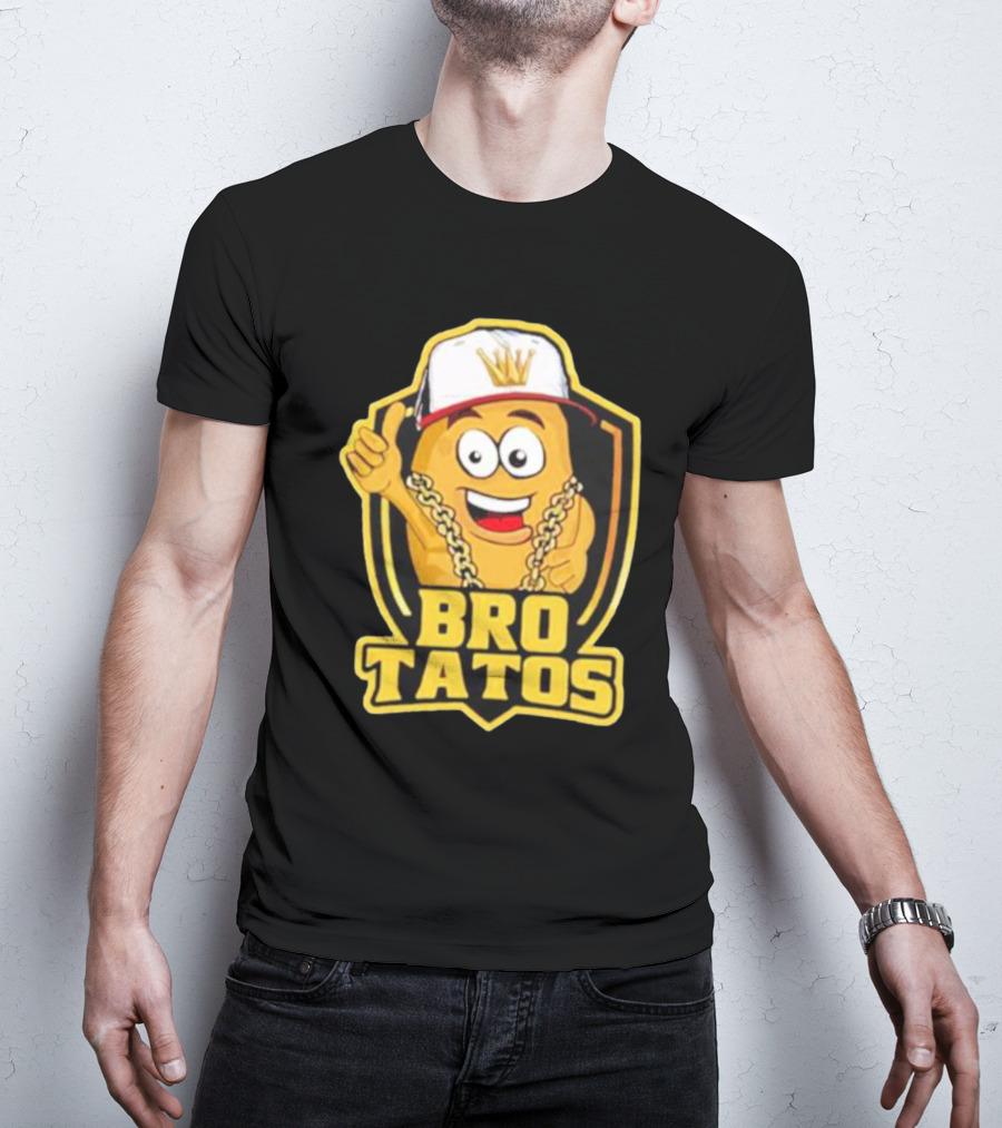 Brotatos Cartoon Potato With Gold Chain And Cap T-Shirt