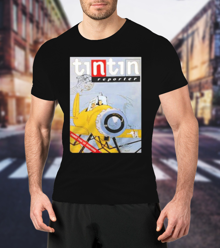 Tintin Reporter New Adventures Game Design Cartoon T-Shirt