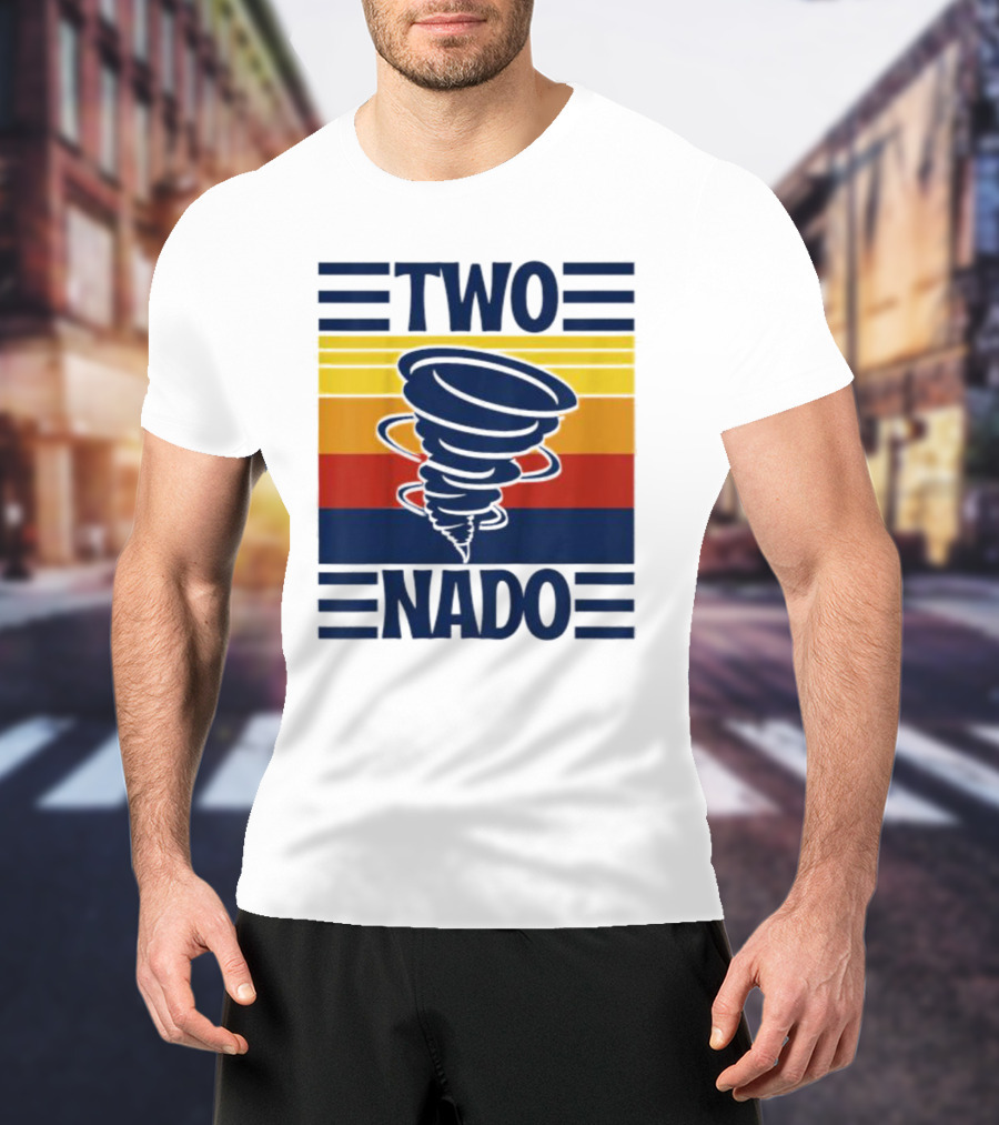 Two Nado Retro Tornado Stripe T-Shirt