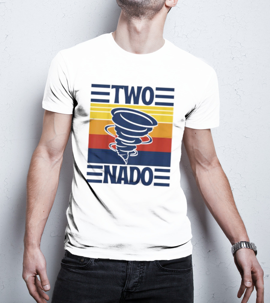 Two Nado Retro Tornado Stripe T-Shirt