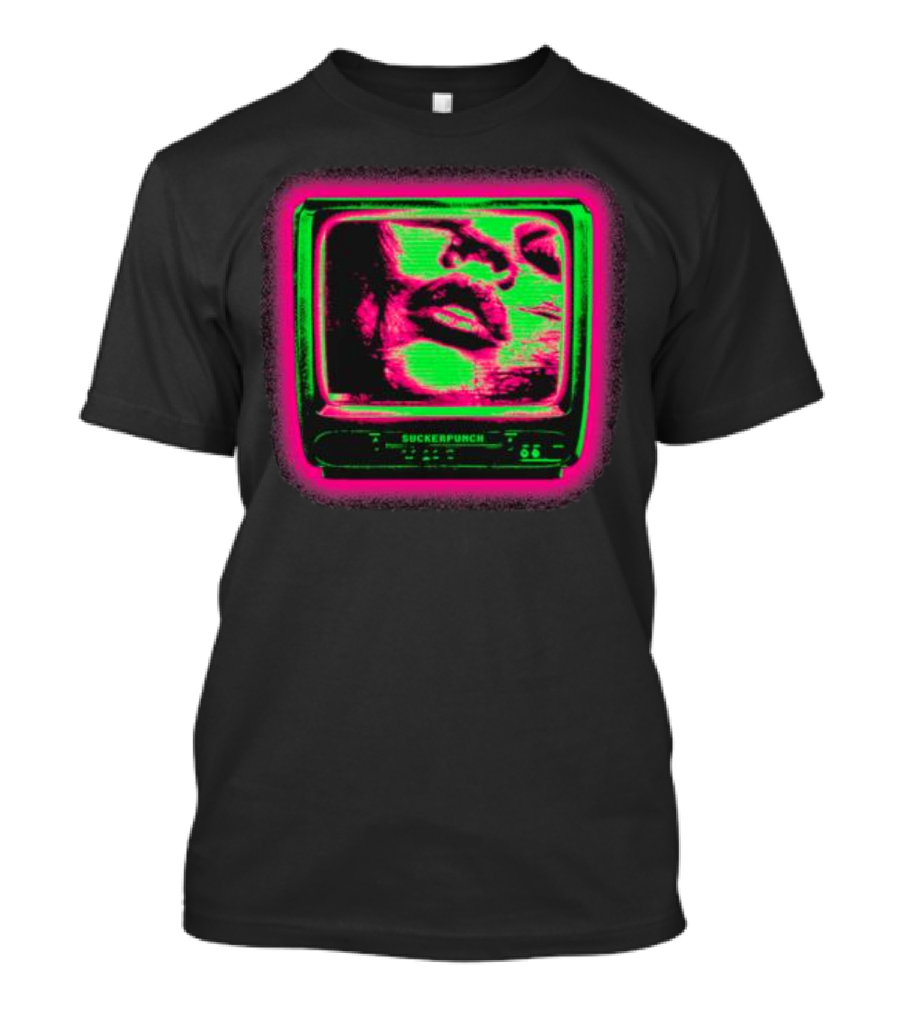 Suckerpunch TV Neon Lips Retro Screen T-Shirt