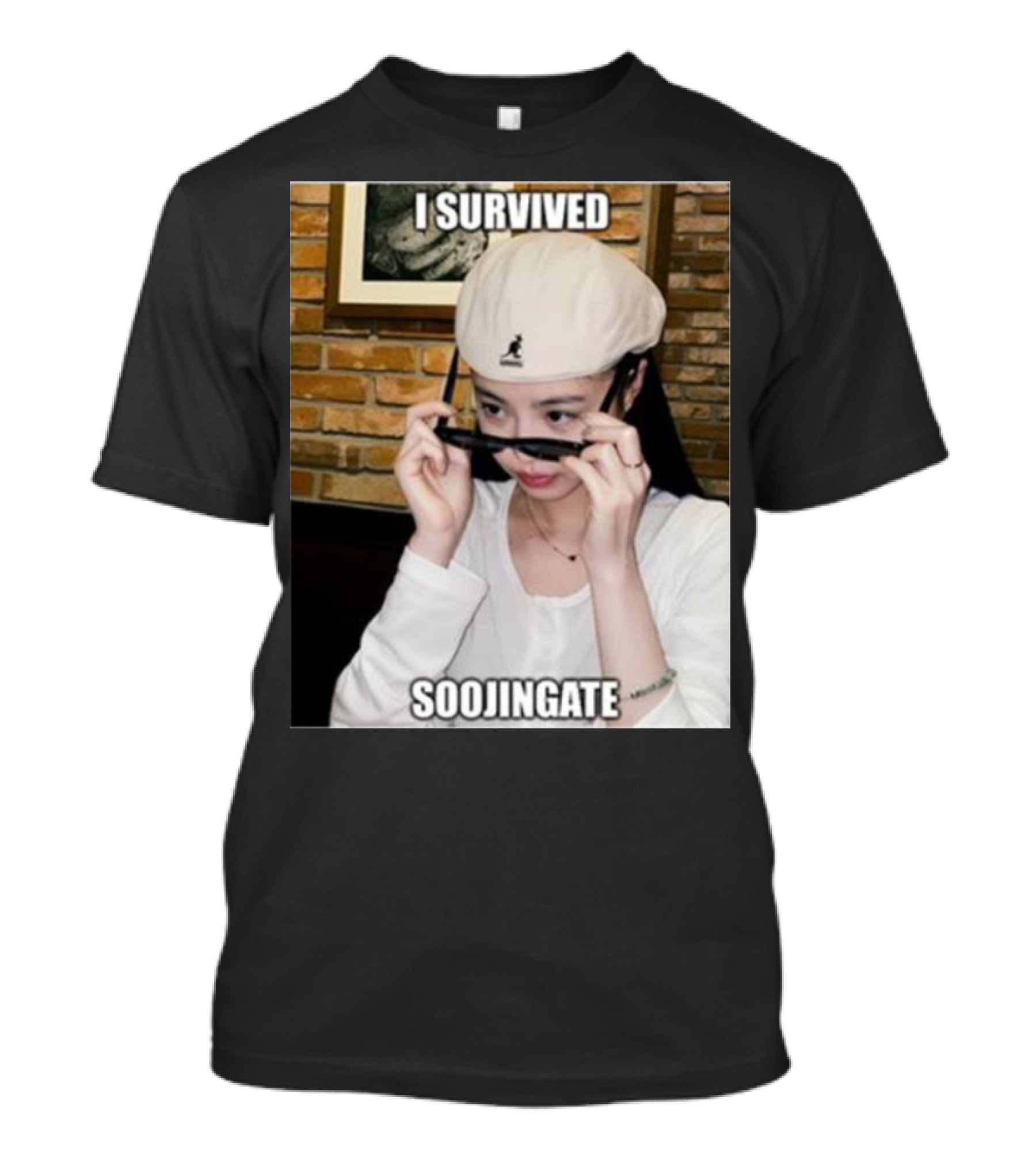 I Survived Soojingate Beret Sunglasses Meme T-Shirt
