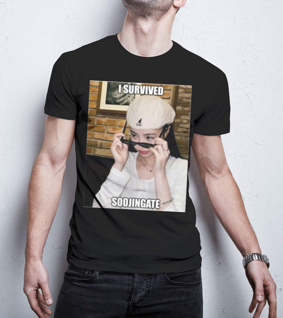 I Survived Soojingate Beret Sunglasses Meme T-Shirt