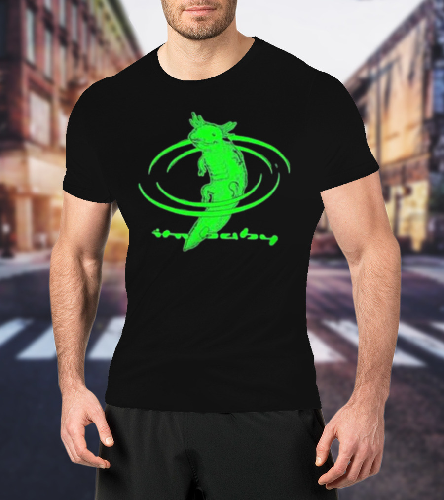 I'M Baby By Dogecore Axolotl Neon Green T-Shirt