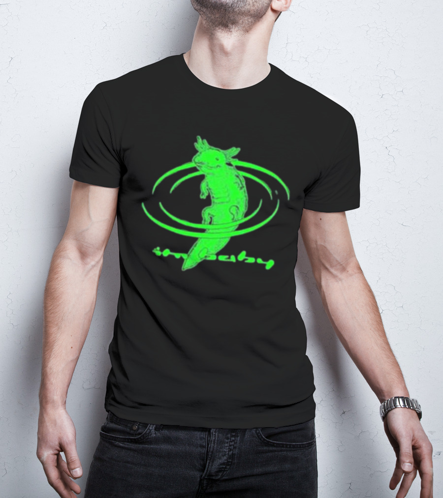 I'M Baby By Dogecore Axolotl Neon Green T-Shirt