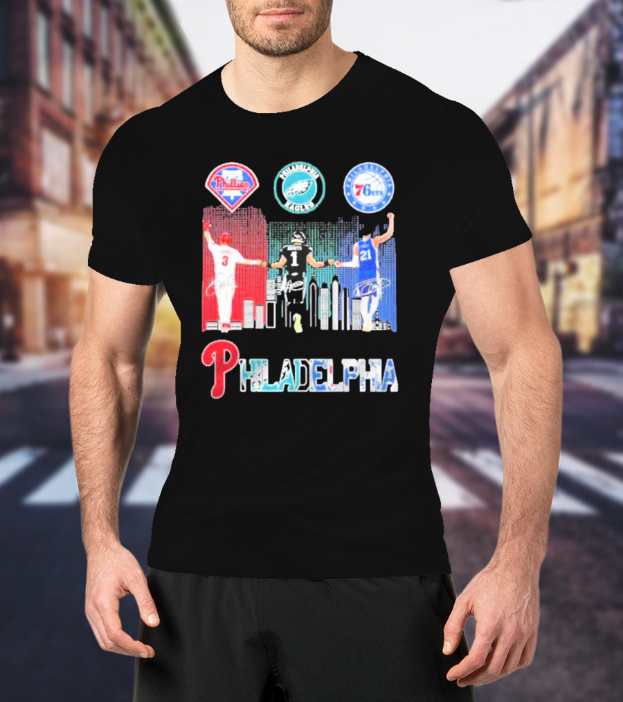 Philadelphia Phillies Eagles 76ers Harper T-Shirt