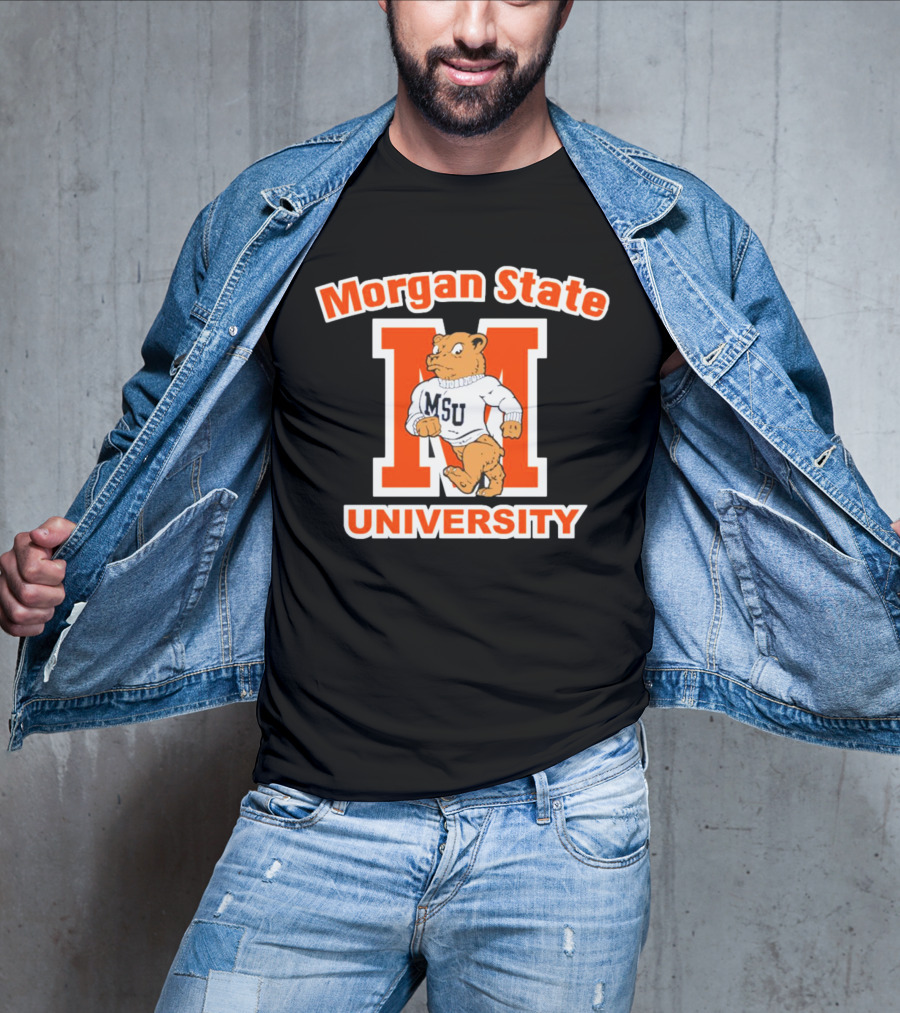 Morgan State University Bear MSU Sweater Logo Throwback T-Shirt