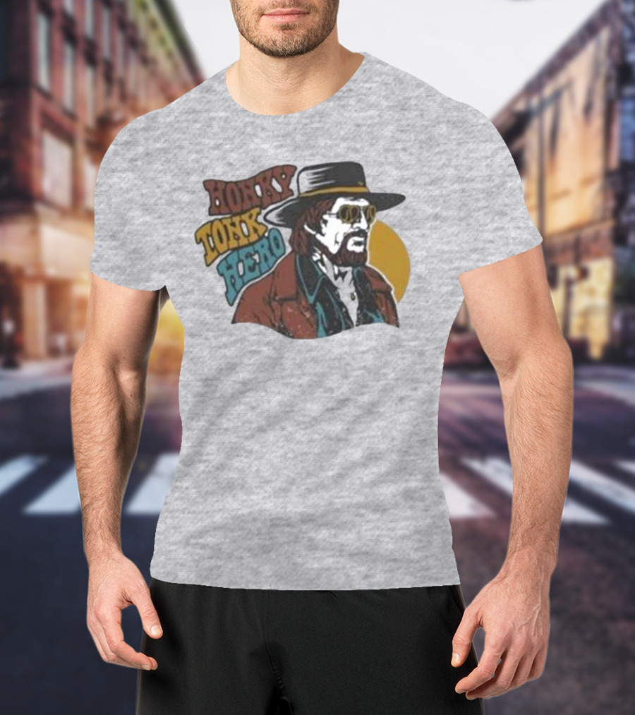 Waylon Jennings Merch Store Honky Tonk Hero T-Shirt