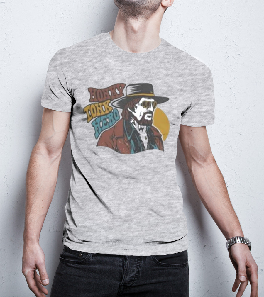 Waylon Jennings Merch Store Honky Tonk Hero T-Shirt