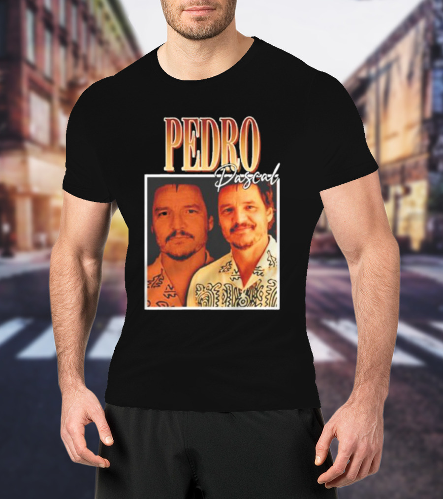 Pedro Pascal Retro 90s Style Vintage Portraits T-Shirt