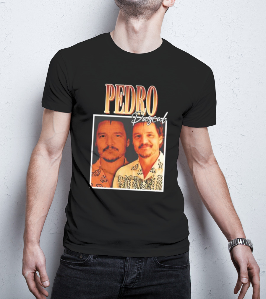 Pedro Pascal Retro 90s Style Vintage Portraits T-Shirt