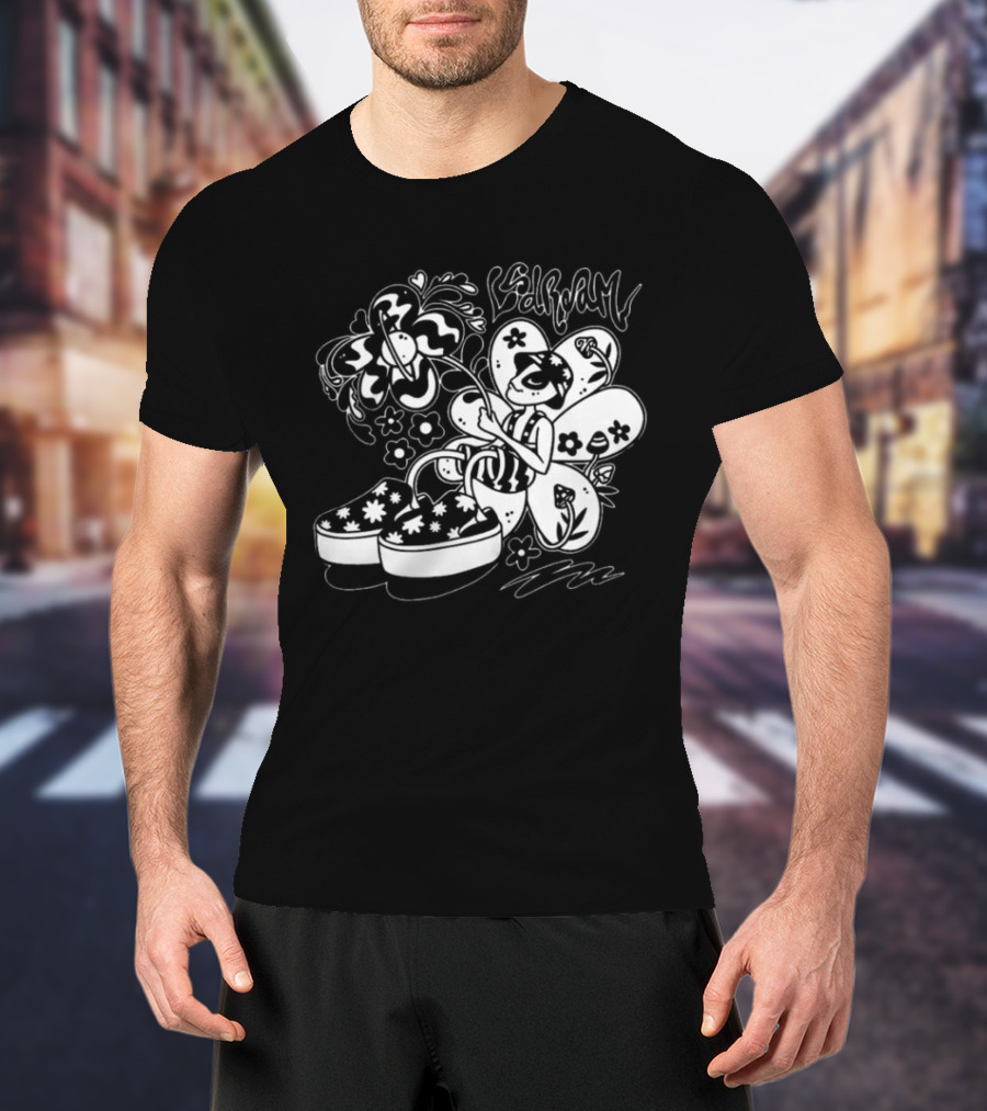 LSDREAM Merch Intergalactic Bloom Groovy Fairy With Floral Sneakers T-Shirt