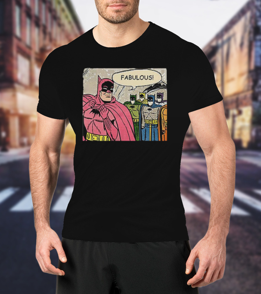 Batman Fabulous Pink Costume Comic Panel T-Shirt