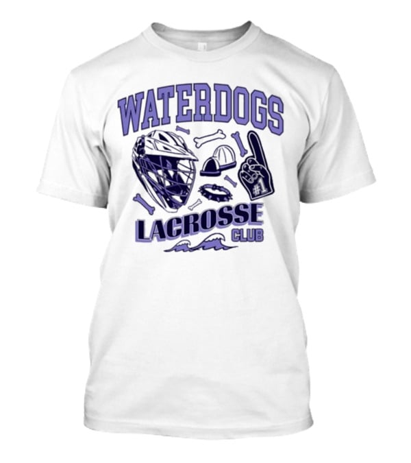 Waterdogs Lacrosse Club Helmet Foam Finger T-Shirt