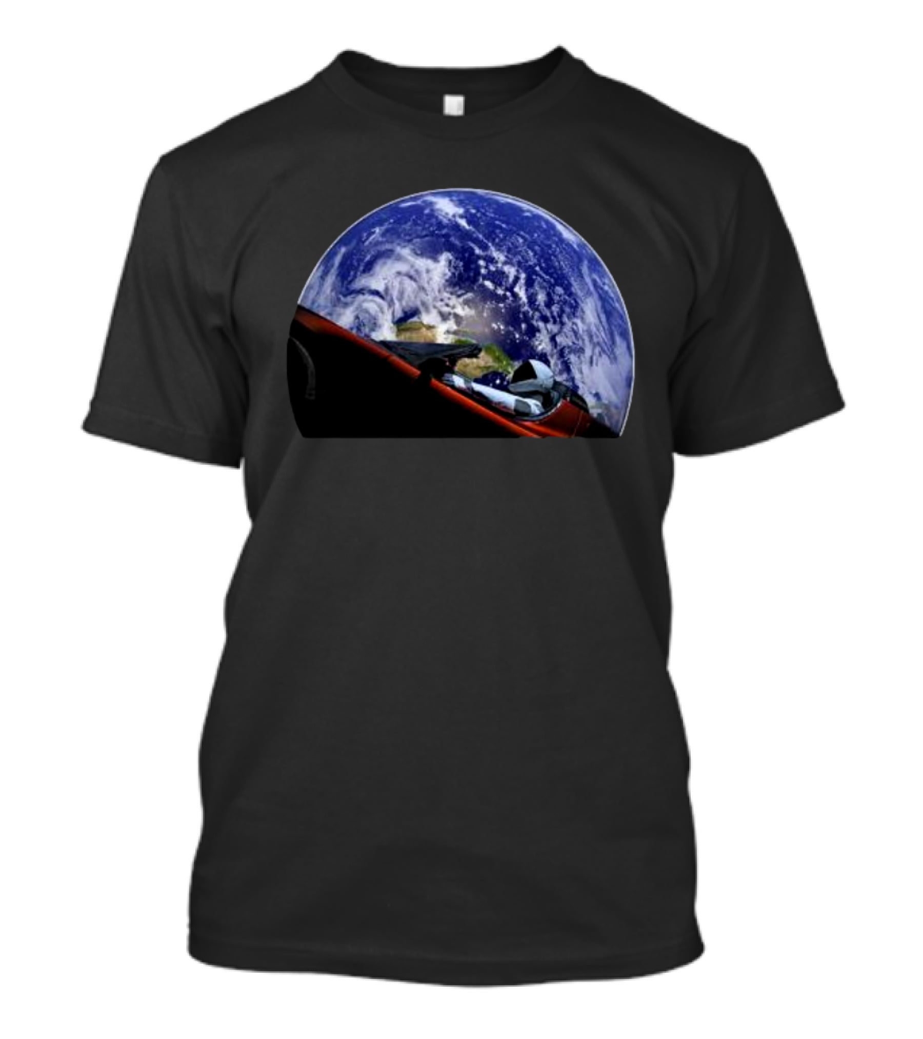 Elon Musk SpaceX Starman Earth Background T-Shirt