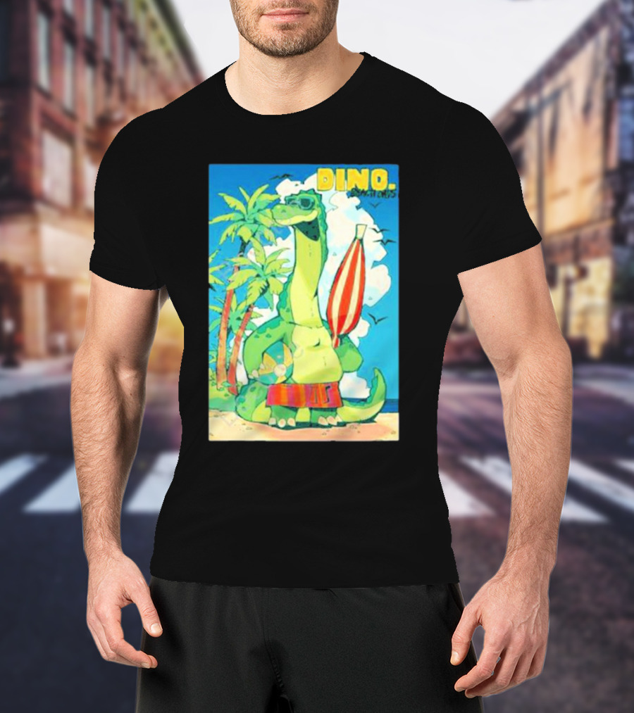 Dino Beach Days Noodle Shop Adventures T-Shirt