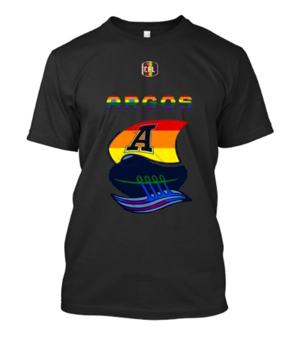 CFL Argos Rainbow Sailboat T-Shirt