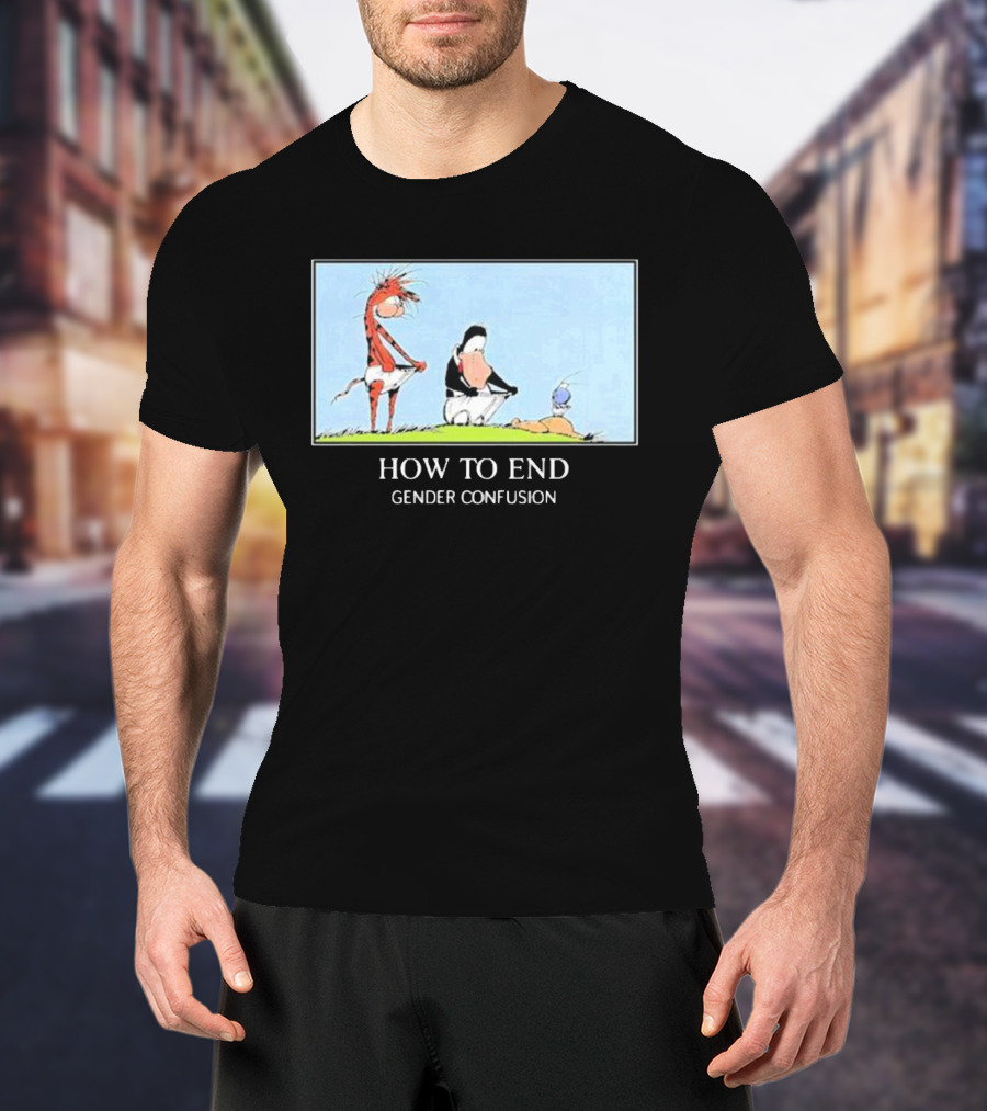 How To End Gender Confusion Calvin Hobbes Peanuts T-Shirt