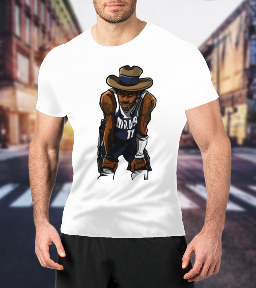 Kyriewrld Merch Cowboy Kai Mavs 11 Basketball Cartoon T-Shirt