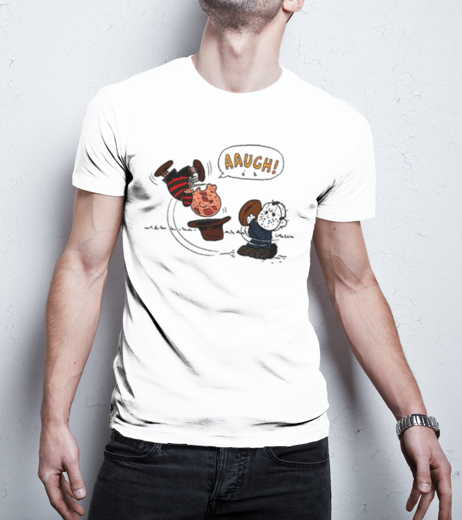 Aaugh Freddy Charlie Brown Halloween Mashup T-Shirt