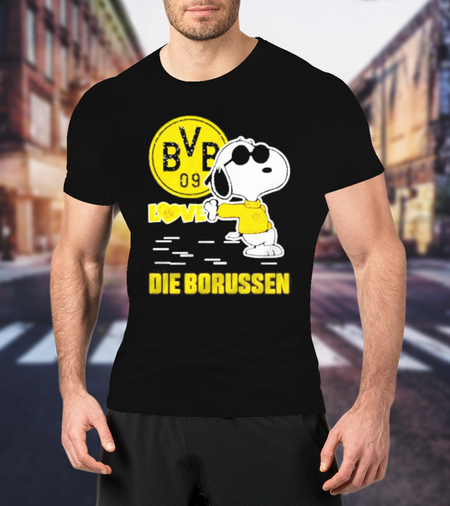 Snoopy Love BVB 09 Die Borussen Football Soccer T-Shirt