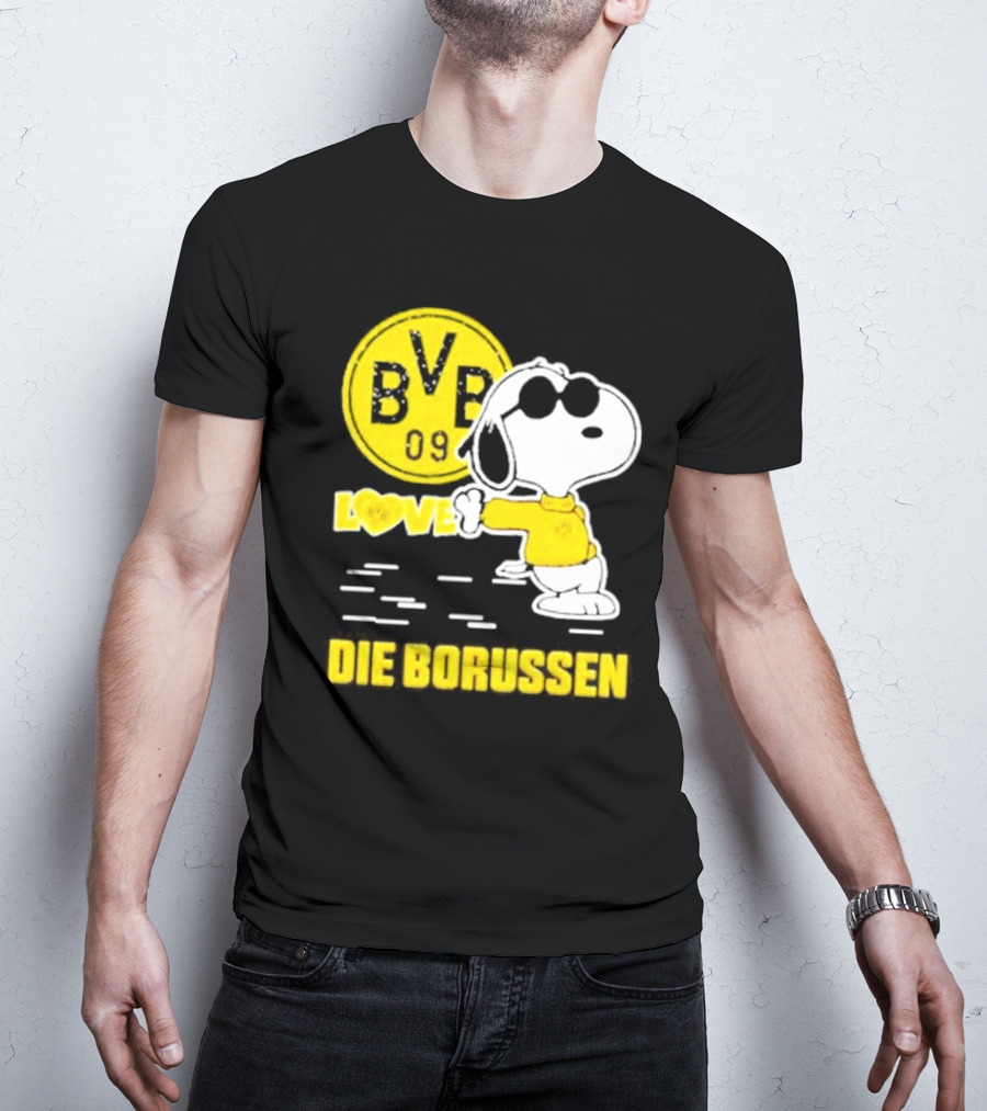 Snoopy Love BVB 09 Die Borussen Football Soccer T-Shirt
