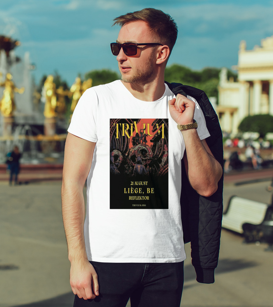 Trivium 21 August Liège BE Reflektor Concert Event T-Shirt