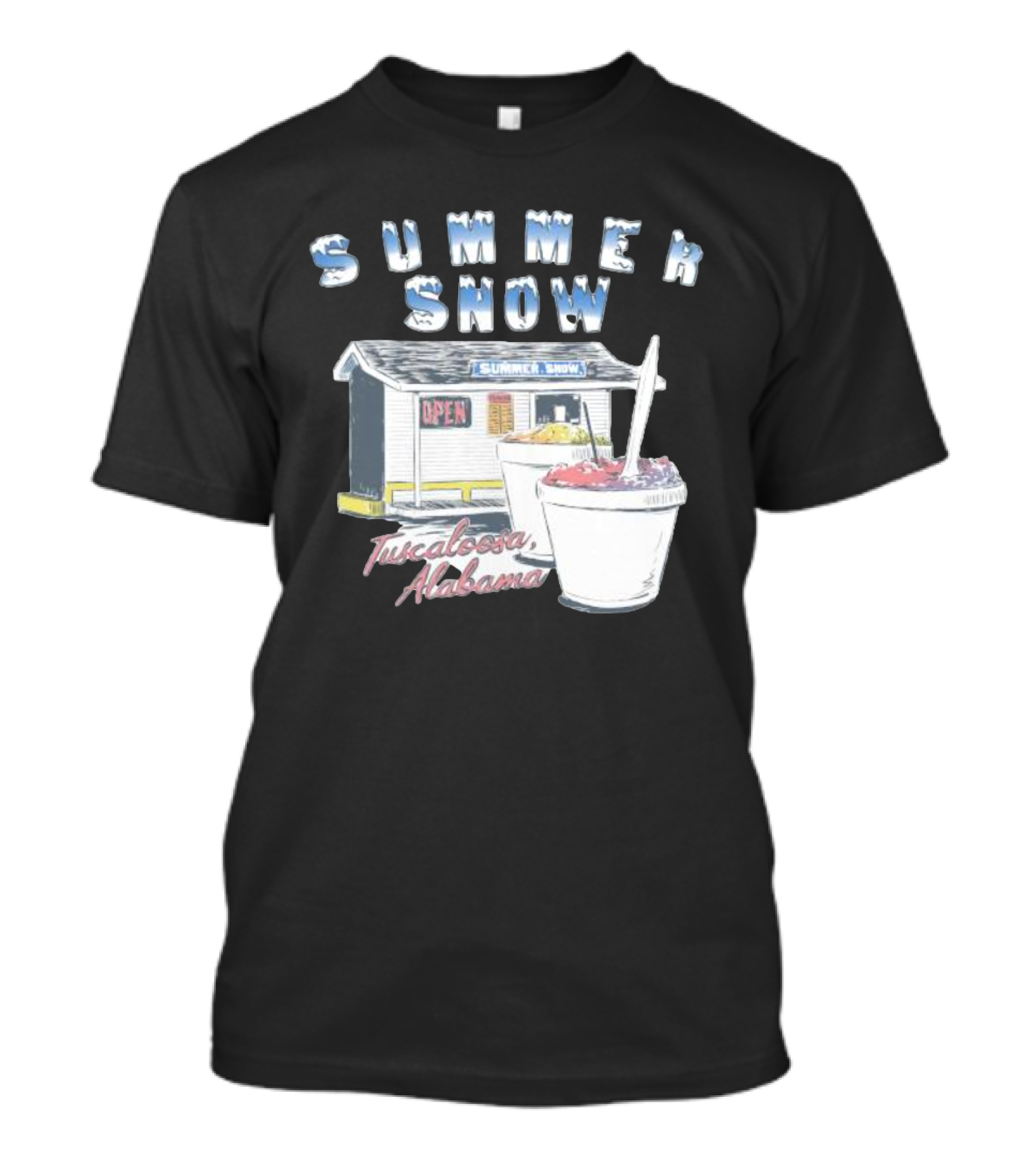 Summer Snow Tuscaloosa Alabama Open Shaved Ice Cups T-Shirt