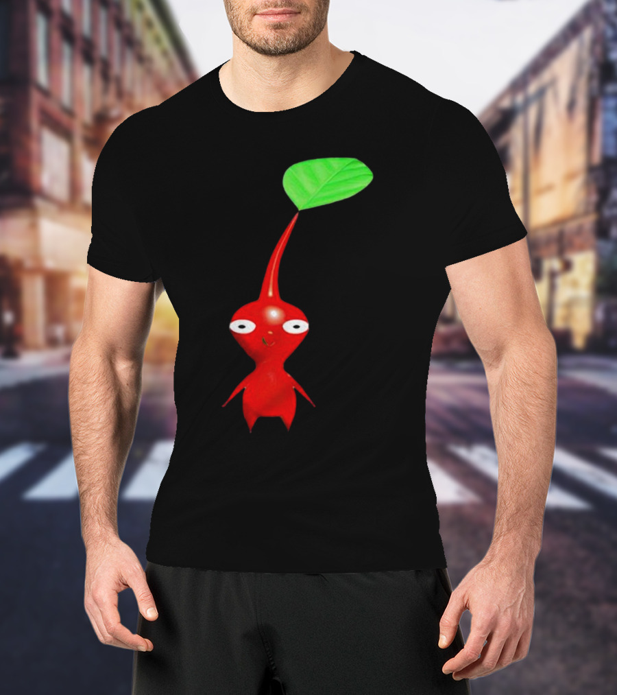 Pikmin Red Pikpik Character With Leaf Stem T-Shirt