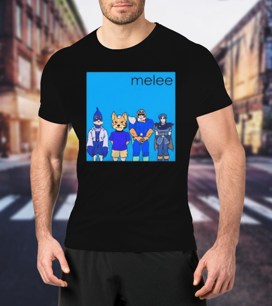 Start GG Shop Melee Blue Album Video Game Characters T-Shirt
