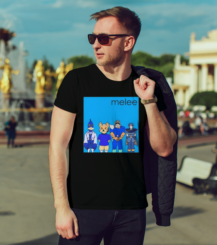 Start GG Shop Melee Blue Album Video Game Characters T-Shirt