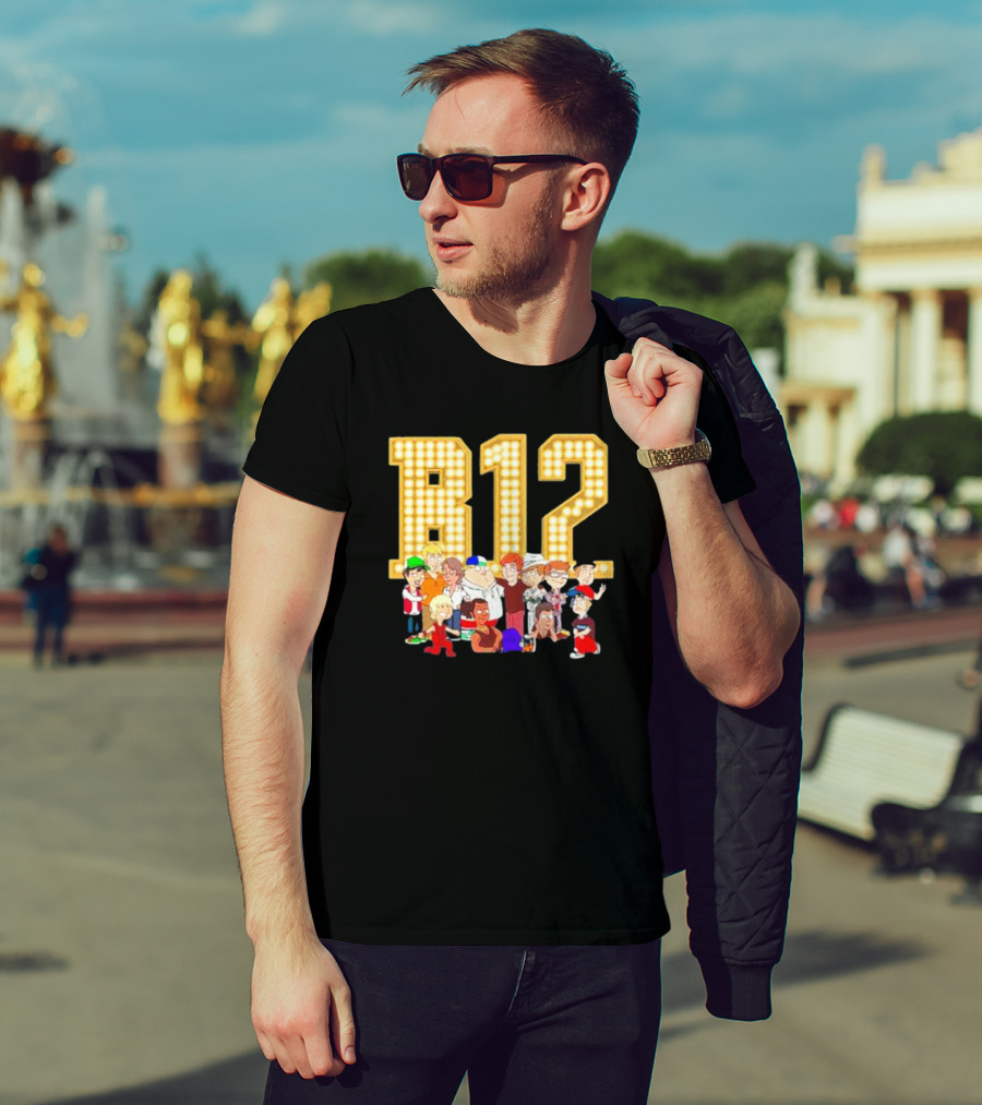 B12 Boys 12 Comic Con Animated Characters Ensemble T-Shirt