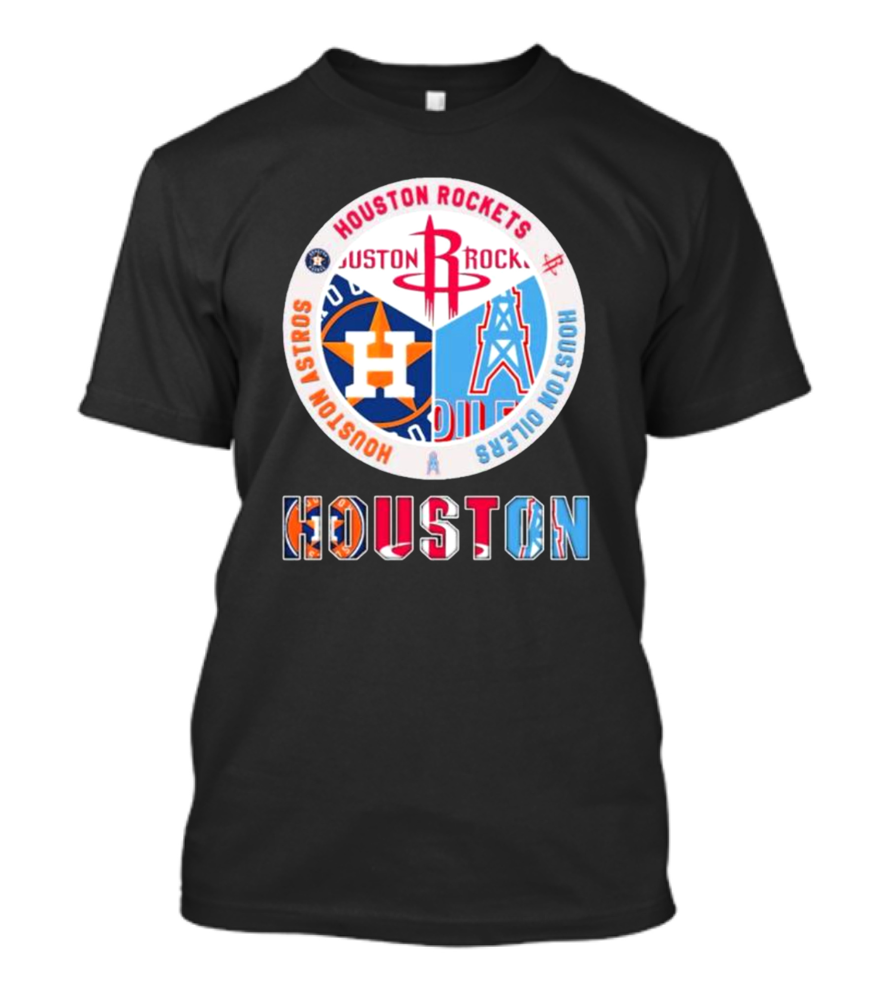 Houston Rockets Astros Oilers Sports Teams T-Shirt