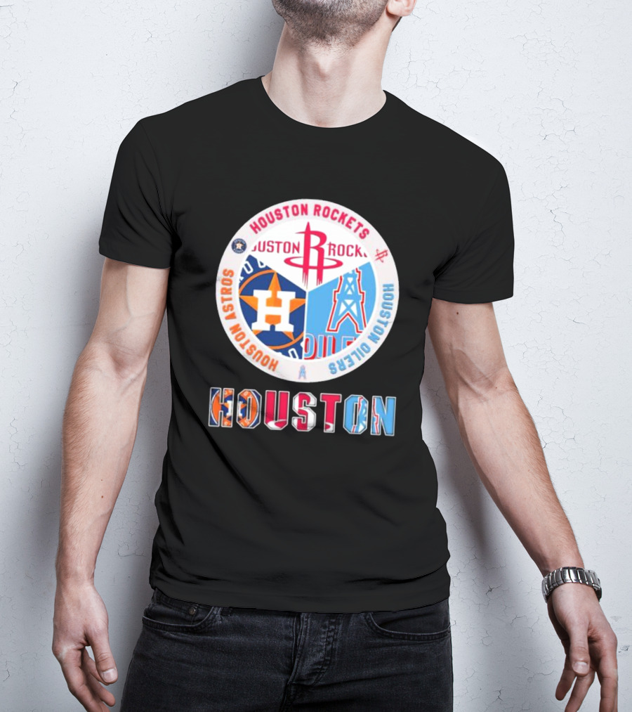 Houston Rockets Astros Oilers Sports Teams T-Shirt