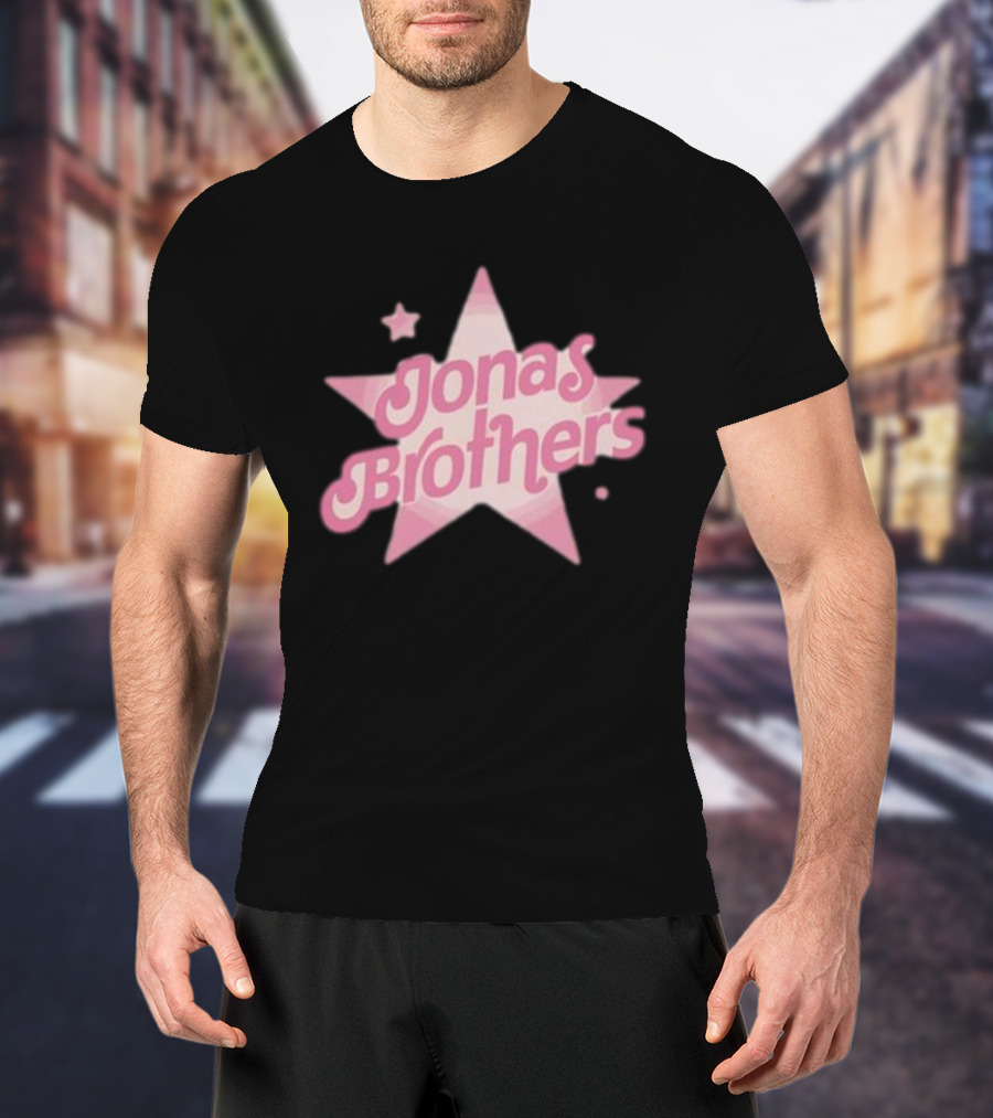 Jonas Brothers Pink Stars Retro T-Shirt
