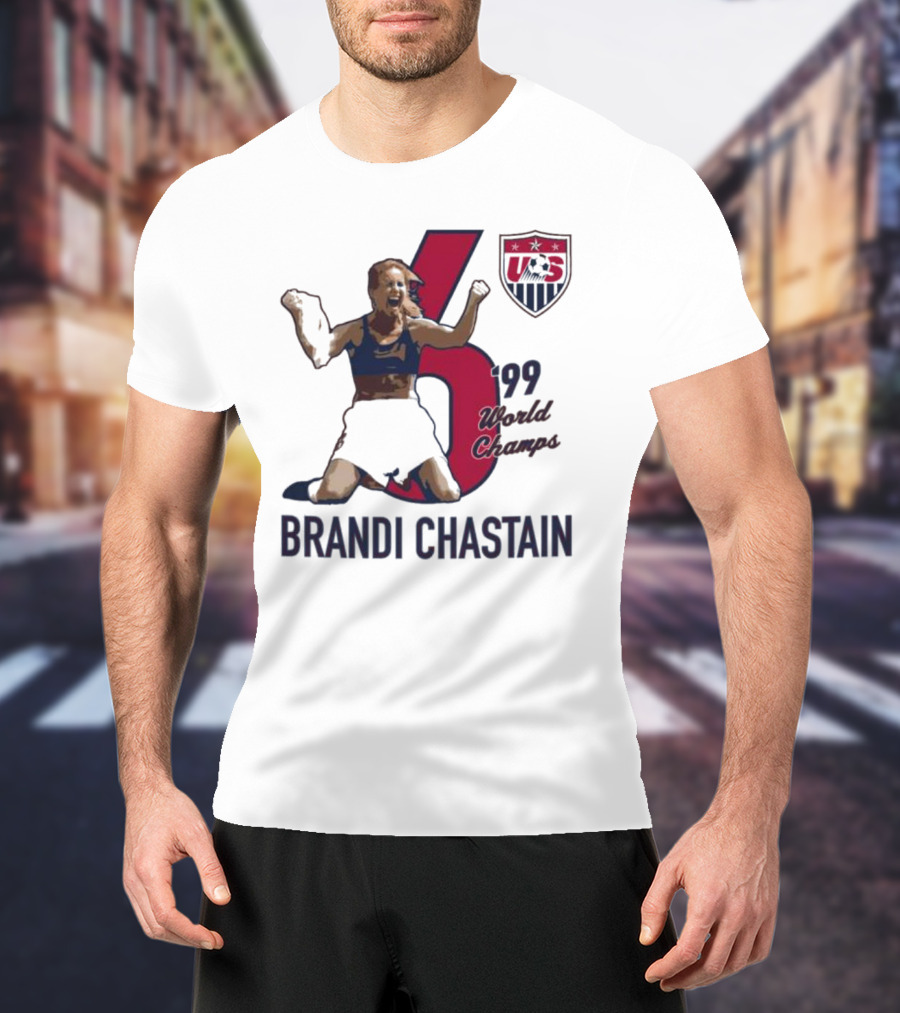 USWNT Brandi Chastain 6 99 World Champs T-Shirt