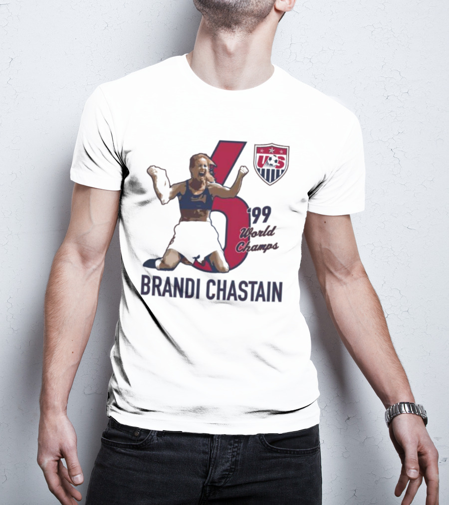 USWNT Brandi Chastain 6 99 World Champs T-Shirt