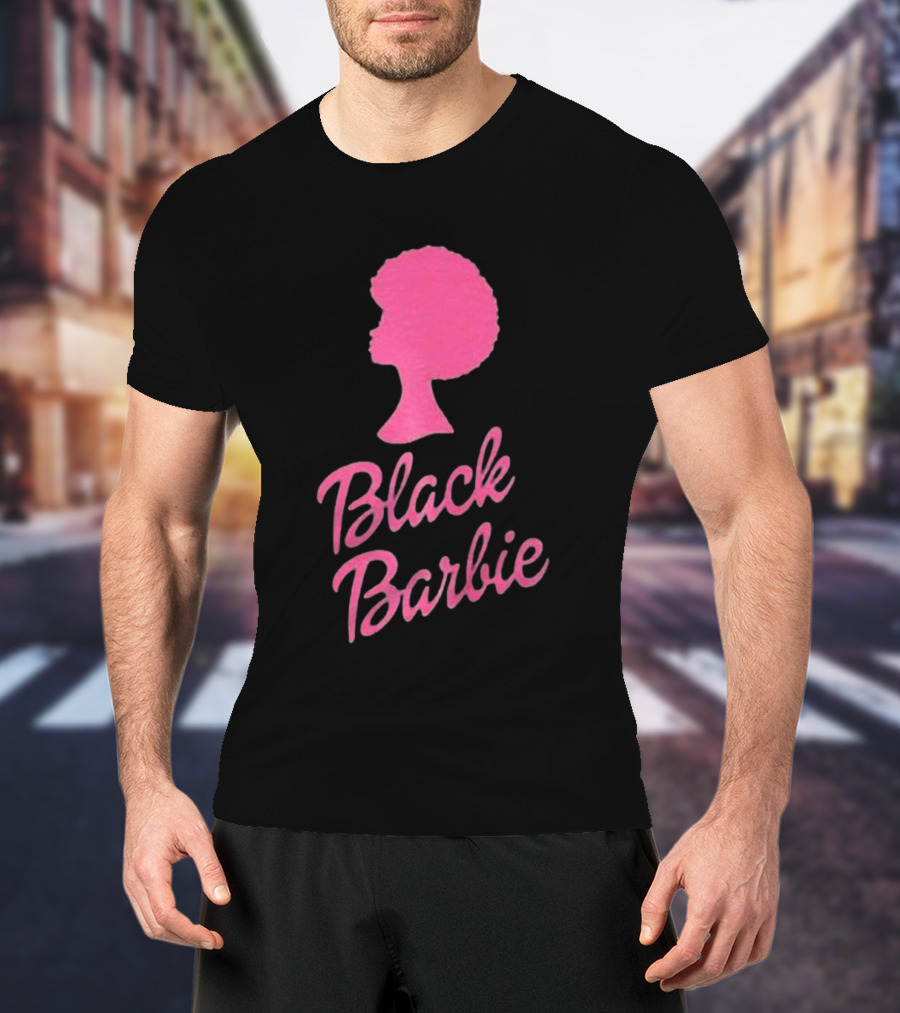 Black Barbie Afro Fan T-Shirt