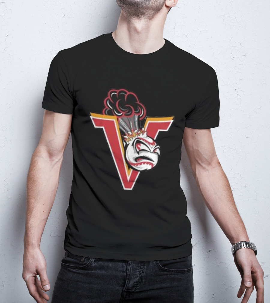 Mavericks Volcanoes Alternate Logo V-Eruption Baseball Mascot T-Shirt