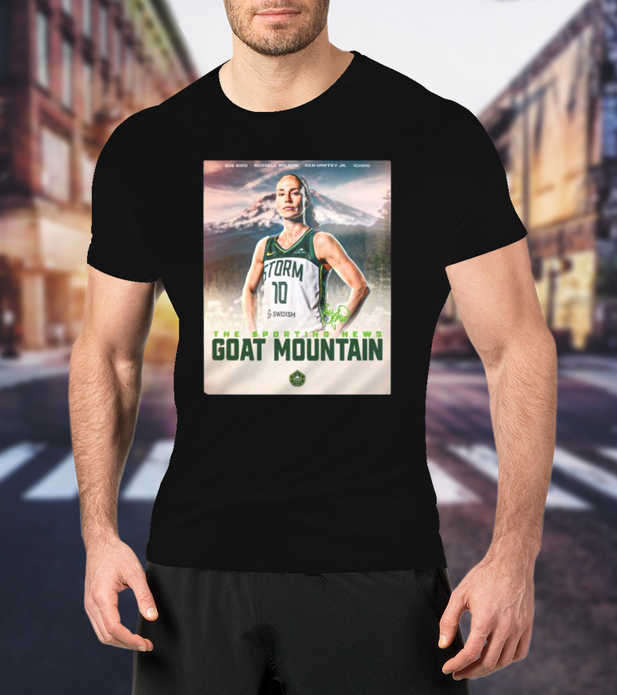 Sue Bird The Sporting News GOAT Mountain Storm 10 T-Shirt
