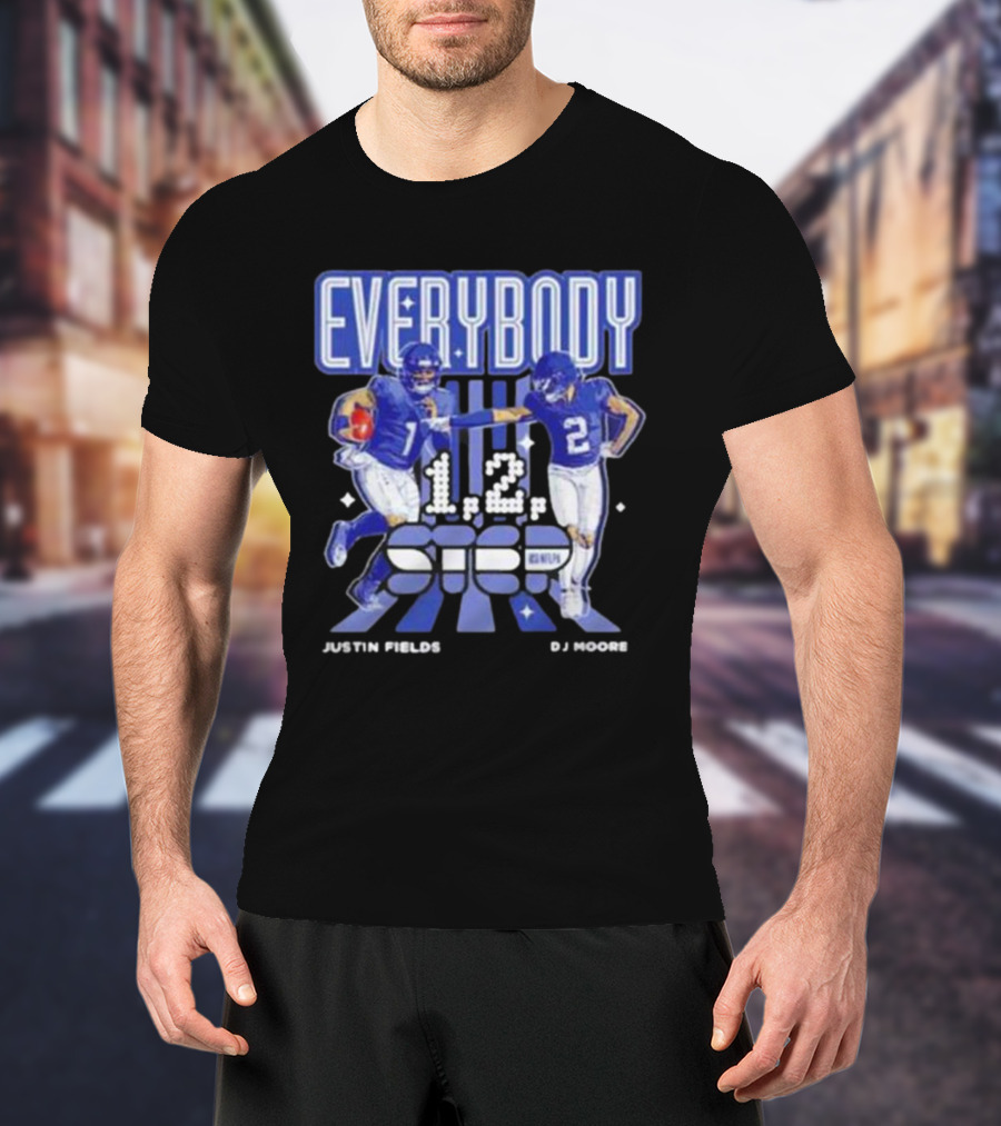 Everybody 1 2 Step Justin Fields DJ Moore Chicago Bears T-Shirt