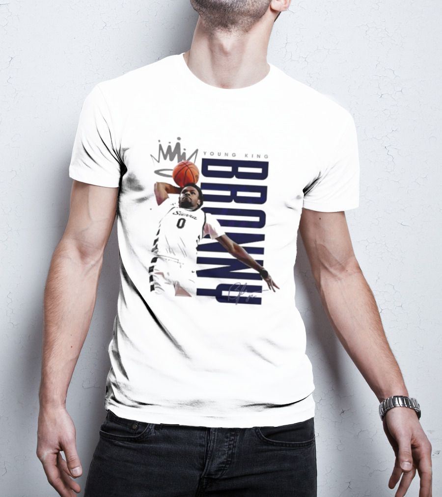 Bronny Young King Basketball Dunk - Crowned Athlete T-Shirt