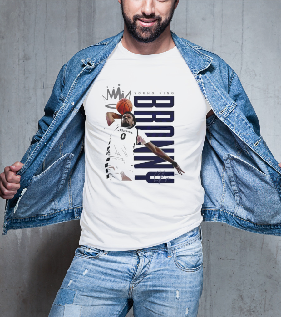 Bronny Young King Basketball Dunk - Crowned Athlete T-Shirt