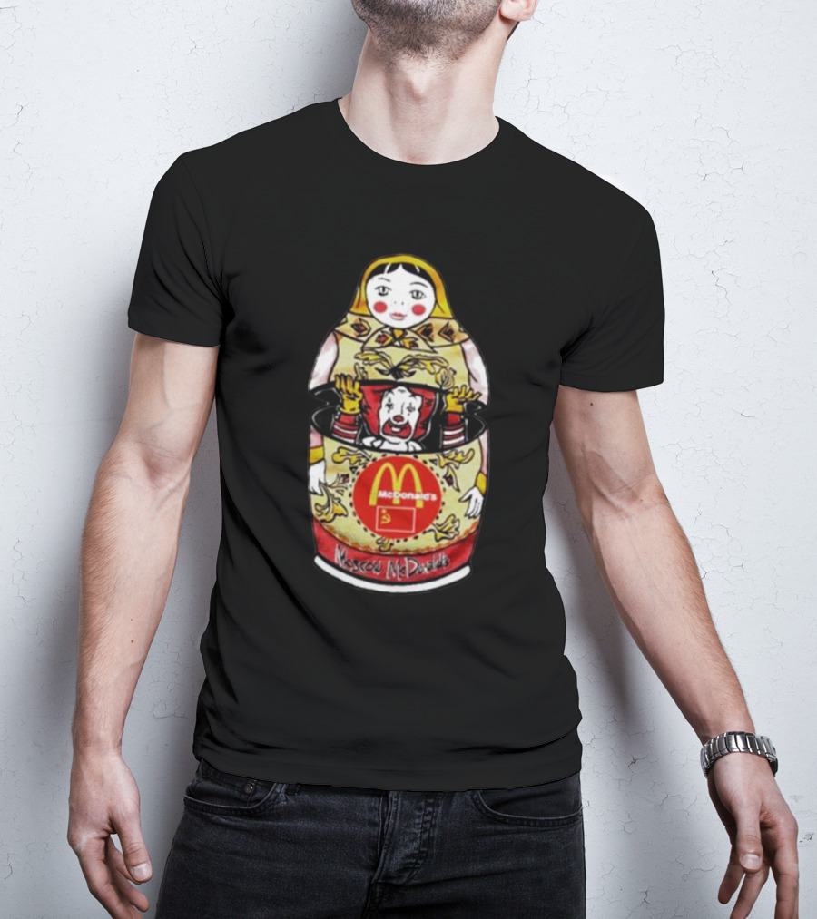 Moscow McDonald's Russian Doll With McDonald's Logo And Ronald McDonald T-Shirt