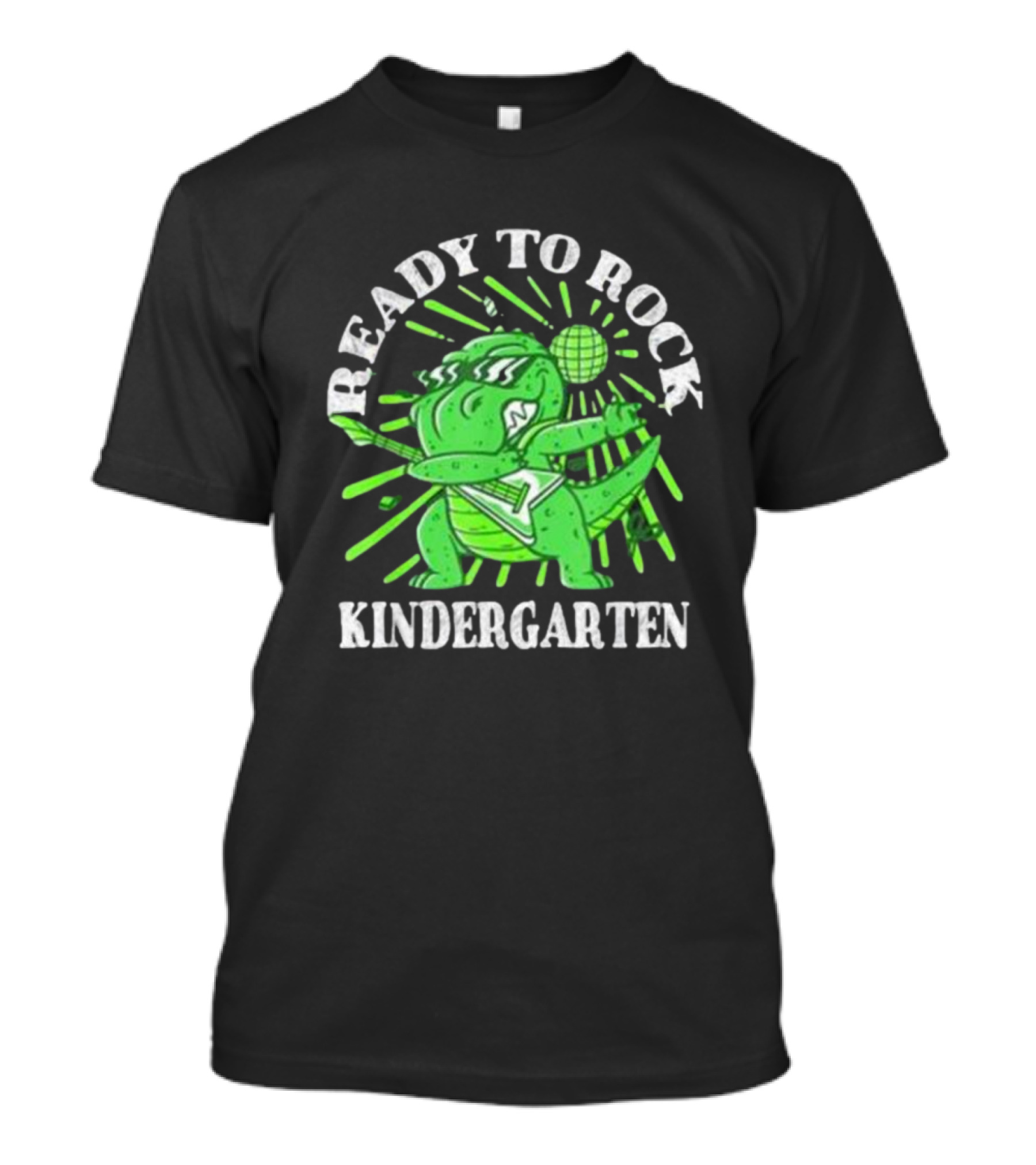 Ready To Rock Kindergarten Rex Guitar Disco Dinosaur T-Shirt